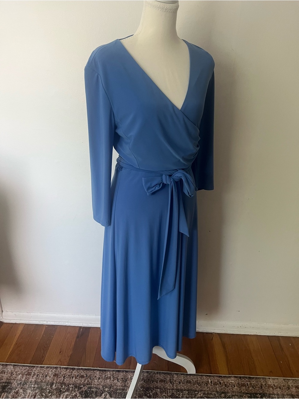 Ralph Lauren Wrap Midi Dress periwinkle blue, Womens 4, NWT, office,  occasion